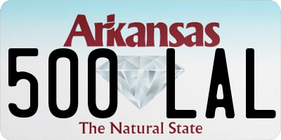 AR license plate 500LAL