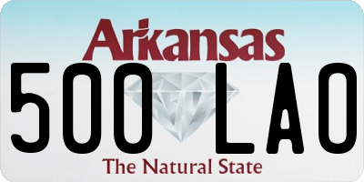 AR license plate 500LAO