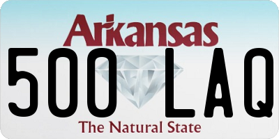 AR license plate 500LAQ