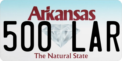 AR license plate 500LAR