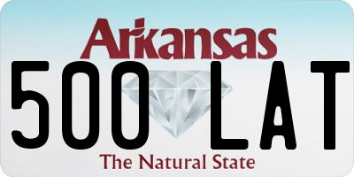 AR license plate 500LAT