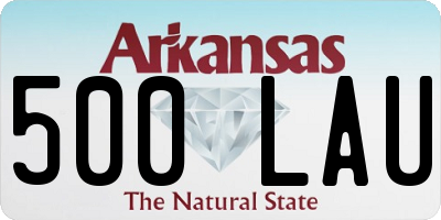 AR license plate 500LAU