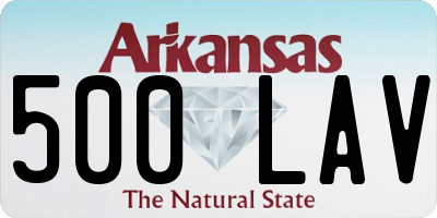 AR license plate 500LAV