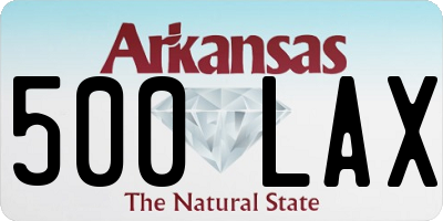 AR license plate 500LAX