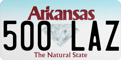 AR license plate 500LAZ