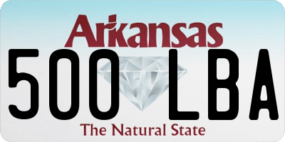 AR license plate 500LBA