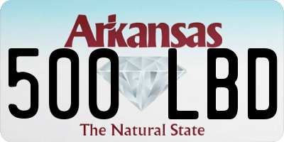 AR license plate 500LBD