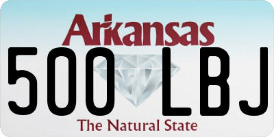 AR license plate 500LBJ