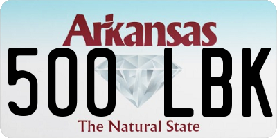 AR license plate 500LBK