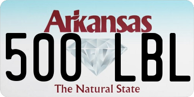 AR license plate 500LBL
