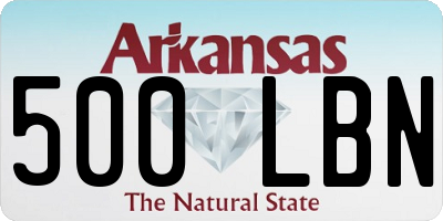 AR license plate 500LBN