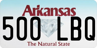 AR license plate 500LBQ