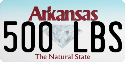AR license plate 500LBS