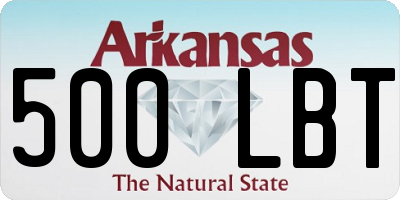 AR license plate 500LBT