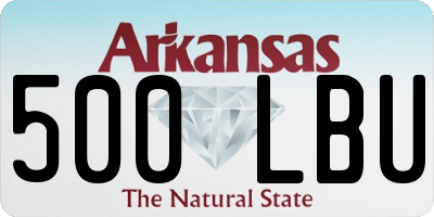 AR license plate 500LBU