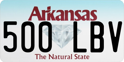 AR license plate 500LBV