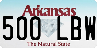 AR license plate 500LBW