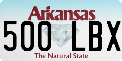 AR license plate 500LBX