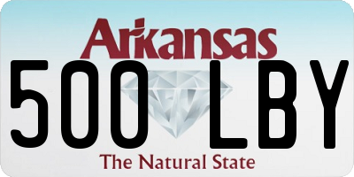 AR license plate 500LBY