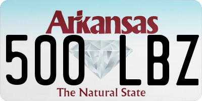AR license plate 500LBZ