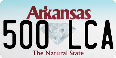 AR license plate 500LCA