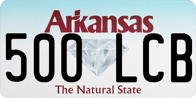 AR license plate 500LCB