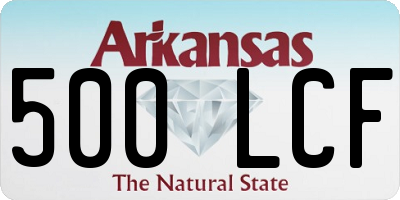 AR license plate 500LCF