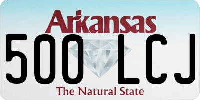 AR license plate 500LCJ