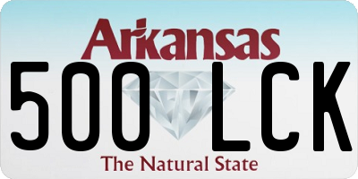 AR license plate 500LCK