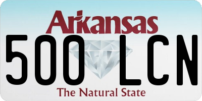 AR license plate 500LCN