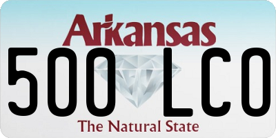 AR license plate 500LCO