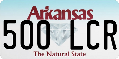 AR license plate 500LCR