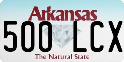 AR license plate 500LCX
