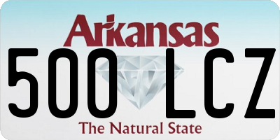 AR license plate 500LCZ
