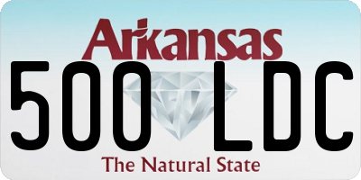 AR license plate 500LDC