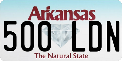 AR license plate 500LDN