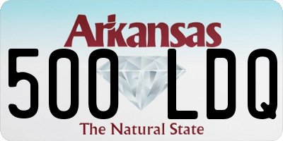 AR license plate 500LDQ