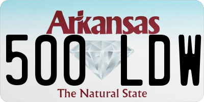 AR license plate 500LDW