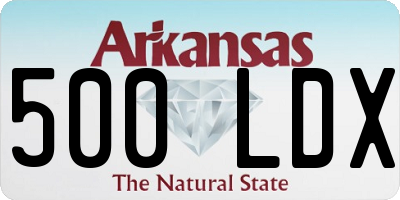 AR license plate 500LDX