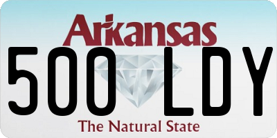 AR license plate 500LDY