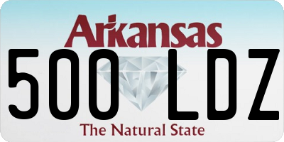 AR license plate 500LDZ