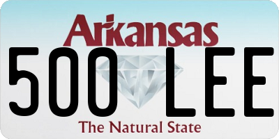 AR license plate 500LEE