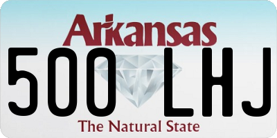 AR license plate 500LHJ