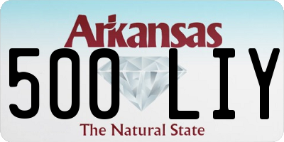 AR license plate 500LIY