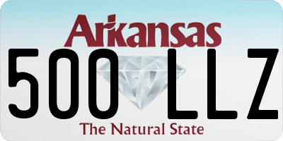 AR license plate 500LLZ