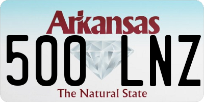 AR license plate 500LNZ