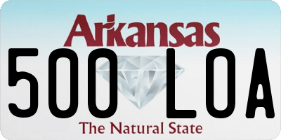AR license plate 500LOA