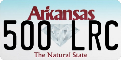 AR license plate 500LRC