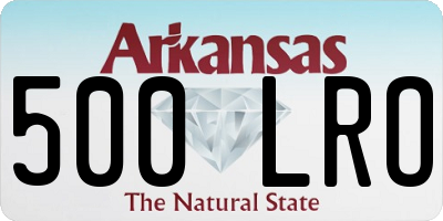 AR license plate 500LRO