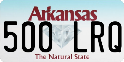 AR license plate 500LRQ